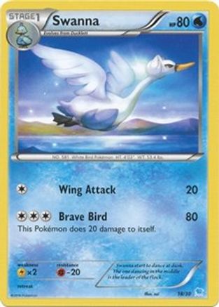 Swanna (18) 018 XY Trainer Kit Pikachu Libre & Suicune - Common