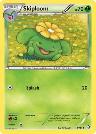 Skiploom 004/114 - Reverse Holofoil XY Steam Siege - Uncommon