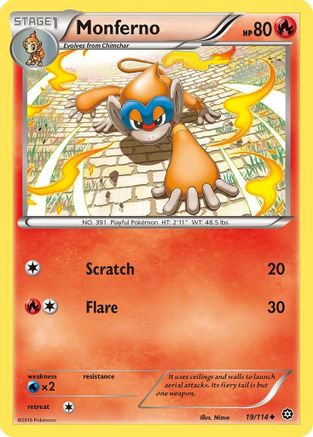 Monferno 019/114 XY Steam Siege - Uncommon