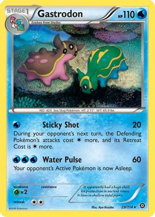 Gastrodon 029/114 - Reverse Holofoil XY Steam Siege - Rare