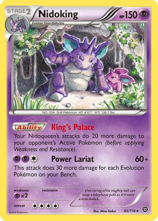 Nidoking 045/114 - Reverse Holofoil XY Steam Siege - Rare