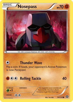 Nosepass 054/114 XY Steam Siege - Common
