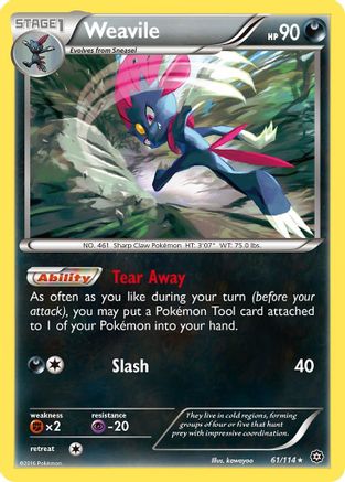 Weavile 061/114 XY Steam Siege - Rare