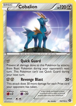 Cobalion 074/114 XY Steam Siege - Rare
