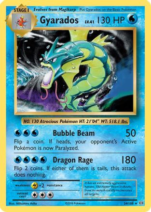 Gyarados 034/108 - Holofoil XY Evolutions - Holo Rare