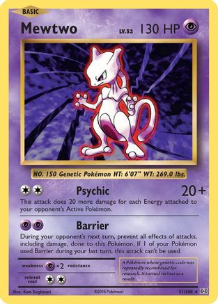 Mewtwo 051/108 XY Evolutions - Rare