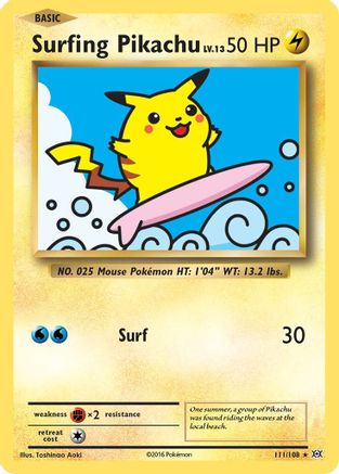 Surfing Pikachu 111/108 XY Evolutions - Secret Rare