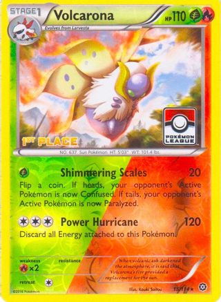 Volcarona 015/114 - Reverse Holofoil League & Championship Cards - Promo
