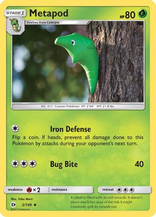 Metapod 002/149 SM Base Set - Uncommon