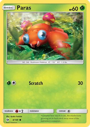Paras 004/149 - Reverse Holofoil SM Base Set - Common