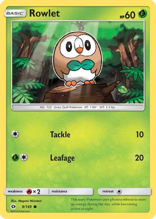 Rowlet 009/149 SM Base Set - Common