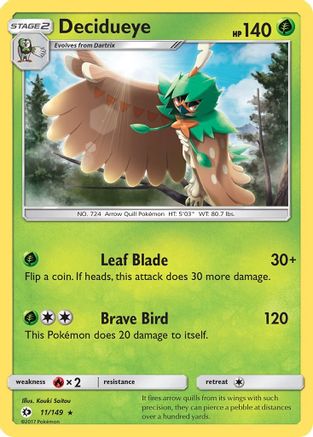 Decidueye 011/149 SM Base Set - Rare