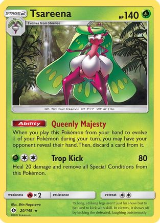 Tsareena 020/149 - Reverse Holofoil SM Base Set - Holo Rare