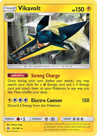 Vikavolt 052/149 - Reverse Holofoil SM Base Set - Holo Rare