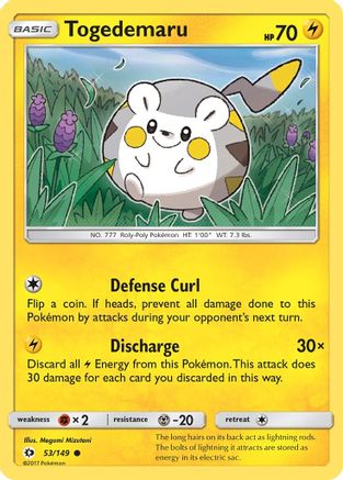 Togedemaru 053/149 - Reverse Holofoil SM Base Set - Common
