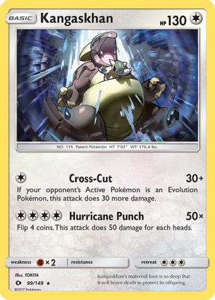 Kangaskhan 099/149 - Reverse Holofoil SM Base Set - Holo Rare