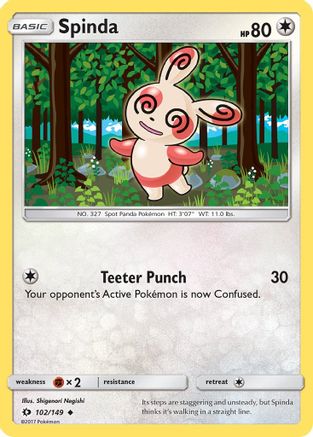 Spinda 102/149 - Reverse Holofoil SM Base Set - Uncommon