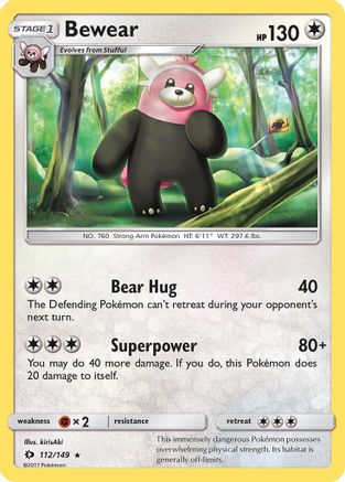 Bewear 112/149 SM Base Set - Rare