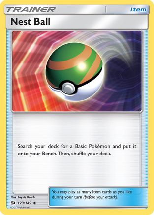 Nest Ball 123/149 - Reverse Holofoil SM Base Set - Uncommon