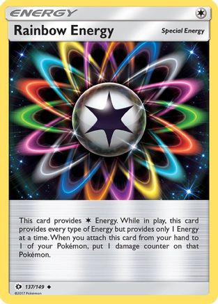 Rainbow Energy 137/149 - Reverse Holofoil SM Base Set - Uncommon