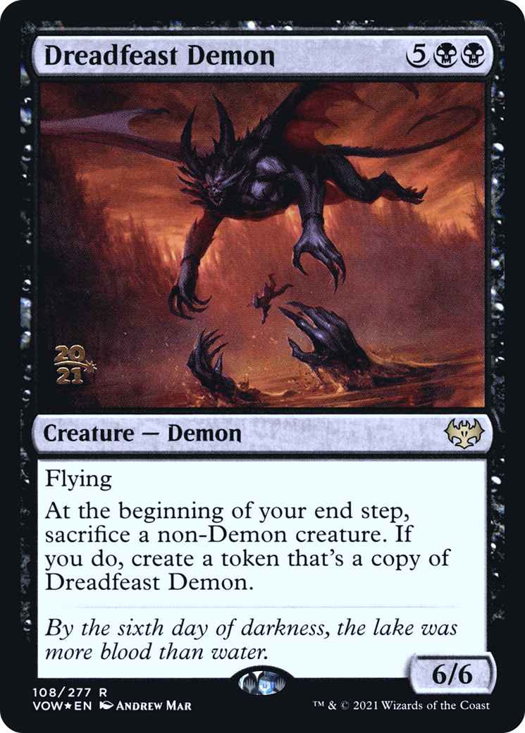 Dreadfeast Demon (PRE-108S) - Innistrad: Crimson Vow Promos Foil