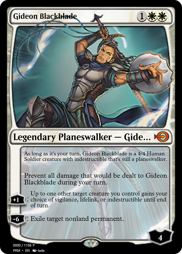 Gideon Blackblade (PRM-72285) - Magic Online Promos