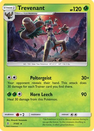 Trevenant 007/145 SM Guardians Rising - Rare