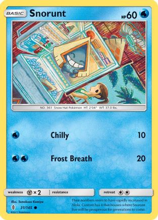 Snorunt 031/145 SM Guardians Rising - Common