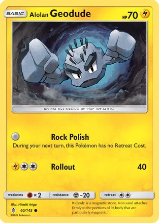 Alolan Geodude 040/145 SM Guardians Rising - Common
