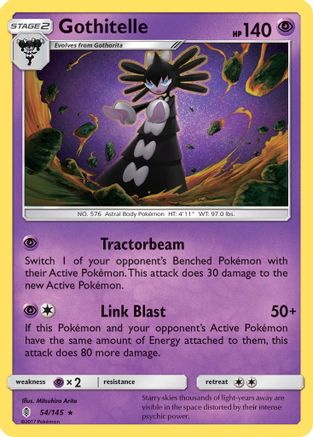Gothitelle 054/145 - Reverse Holofoil SM Guardians Rising - Rare