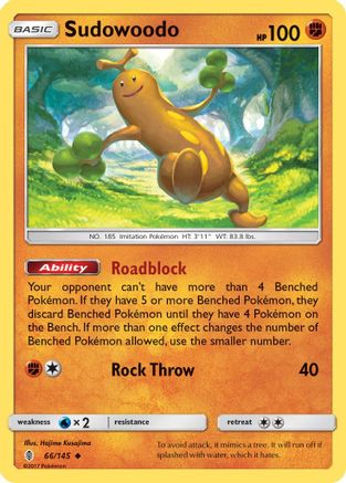 Sudowoodo 066/145 - Reverse Holofoil SM Guardians Rising - Uncommon