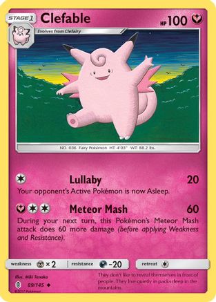Clefable 089/145 SM Guardians Rising - Uncommon