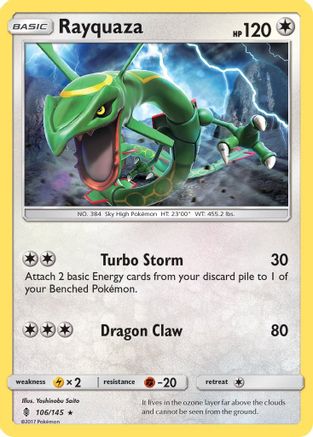 Rayquaza 106/145 SM Guardians Rising - Rare