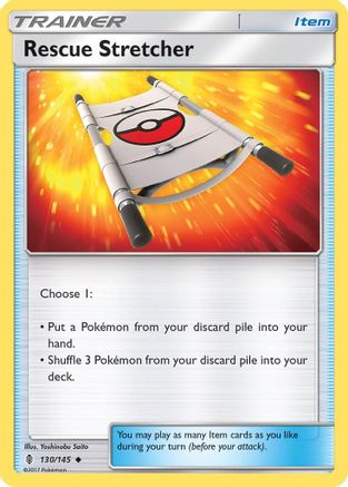 Rescue Stretcher 130/145 - Reverse Holofoil SM Guardians Rising - Uncommon
