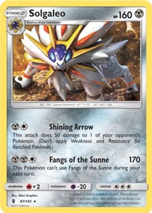 Solgaleo 087/145 - Holofoil Deck Exclusives - Holo Rare