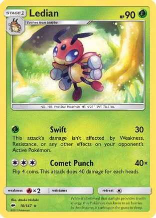Ledian 010 SM Burning Shadows - Rare