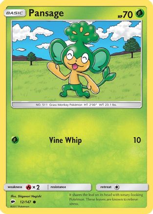 Pansage 012/147 SM Burning Shadows - Common