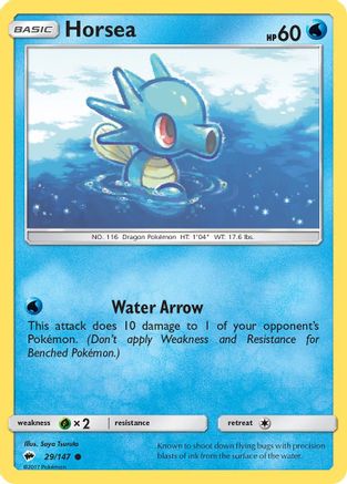 Horsea 029/147 - Reverse Holofoil SM Burning Shadows - Common