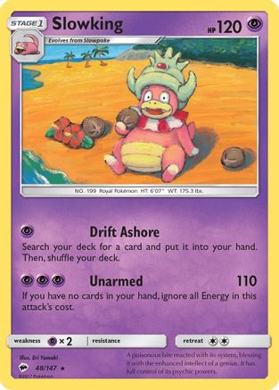 Slowking 048/147 - Reverse Holofoil SM Burning Shadows - Rare