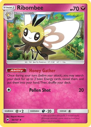 Ribombee 096/147 SM Burning Shadows - Uncommon