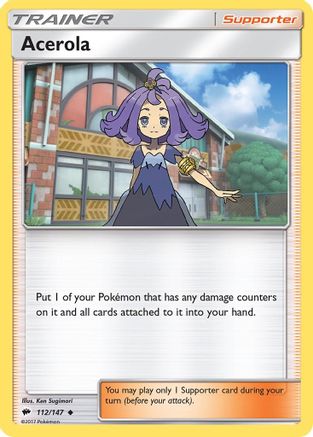 Acerola 112/147 - Reverse Holofoil SM Burning Shadows - Uncommon