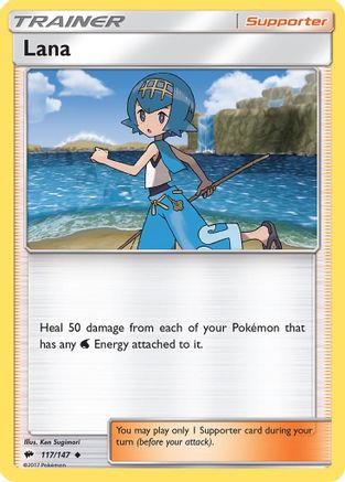 Lana 117/147 - Reverse Holofoil SM Burning Shadows - Uncommon