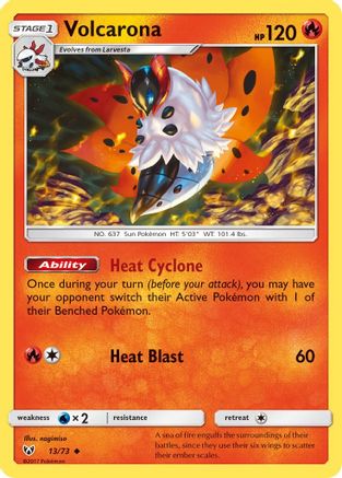Volcarona 013/73 - Reverse Holofoil Shining Legends - Uncommon