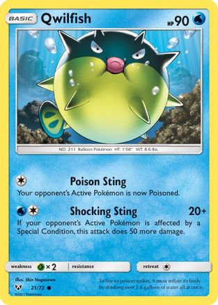 Qwilfish 021 Shining Legends - Common
