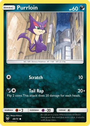 Purrloin 048 - Reverse Holofoil Shining Legends - Common