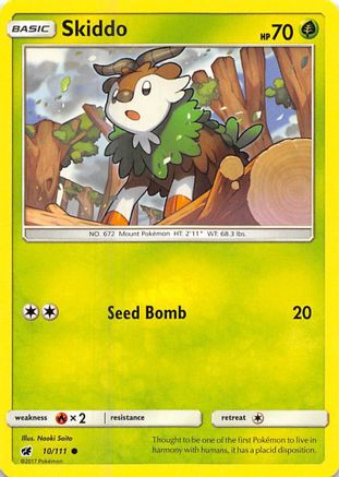 Skiddo 010/111 - Reverse Holofoil SM Crimson Invasion - Common