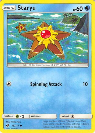 Staryu 015/111 - Reverse Holofoil SM Crimson Invasion - Common