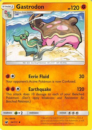 Gastrodon 054/111 - Reverse Holofoil SM Crimson Invasion - Uncommon
