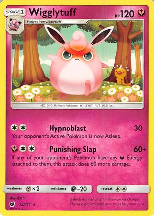 Wigglytuff 072/111 - Reverse Holofoil SM Crimson Invasion - Rare