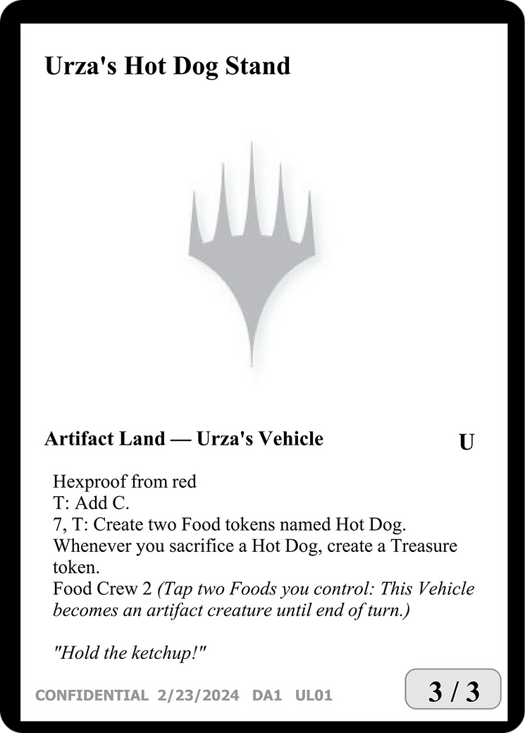 Urza's Hot Dog Stand (UNK-UL01B) - Unknown Event